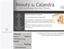 Tablet Screenshot of beautybycalandra.co.uk